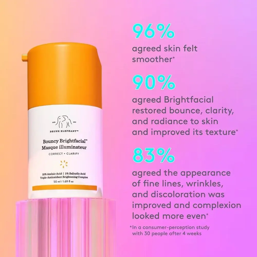 Drunk Elephant Bouncy Brightfacial Brightening Mask 1.69oz